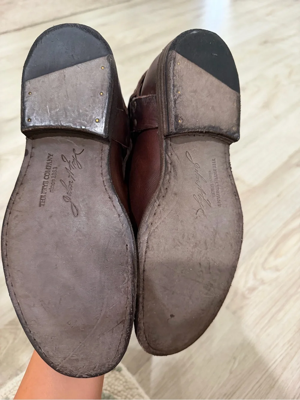 Frye Dark Brown Tall Leather Riding Boots
